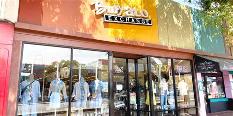 Buffalo excahnge - Location: Between Clayton St and Ashbury St. Store Hours: Mon–Sat 11am-8pm, Sun 11am-7pm. Parking: Metered street parking. Info: Sell your clothing and accessories anytime we’re open. 